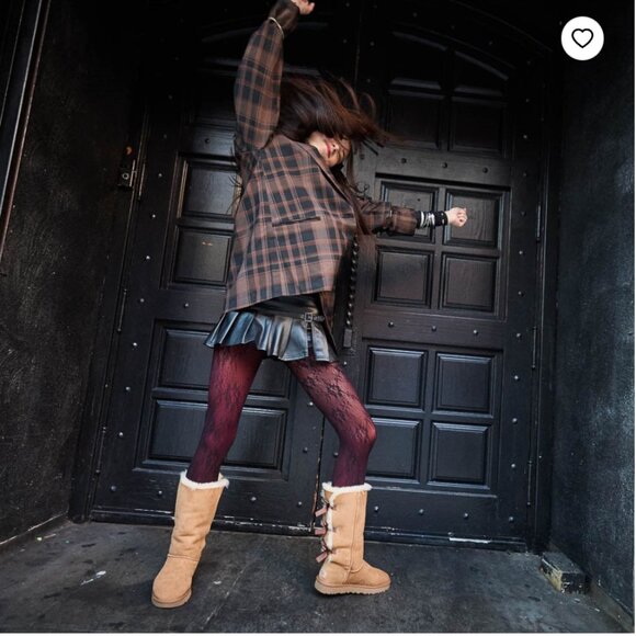 UGG Bailey Boot II Tall Womens 11 Chestnut Triple Brown Satin Bow Warm Plush - Picture 5 of 11